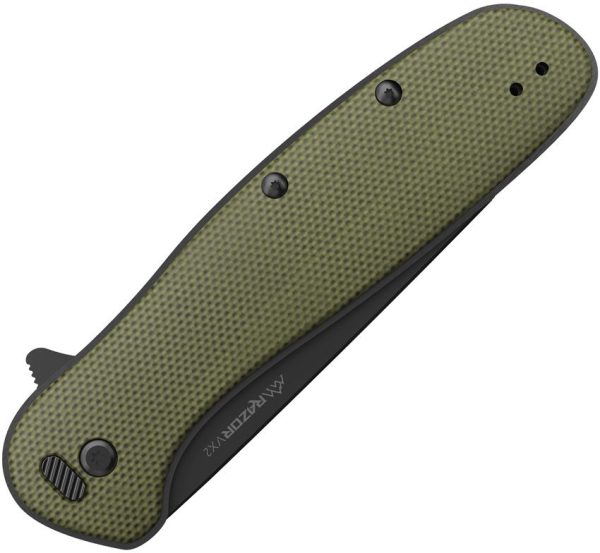Outdoor Edge Razor VX2 Green G10 Folding Knife 3" 420J2 Blade