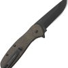 Outdoor Edge Razor VX2 Linerlock Folding Knife 3" 420J2 Brown Micarta