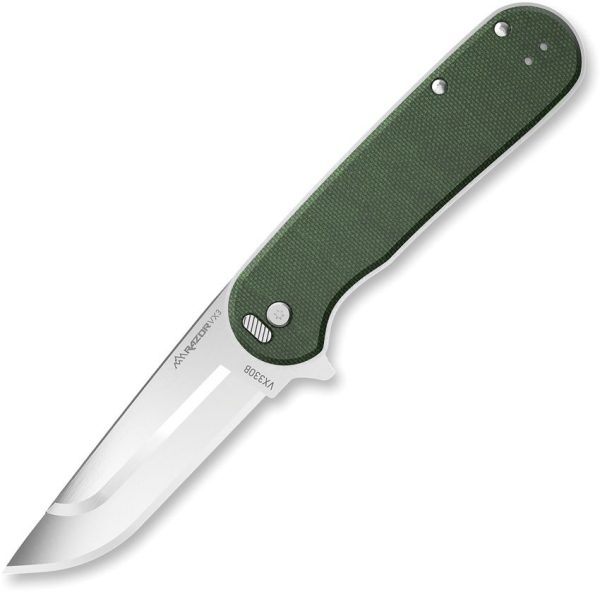 OEVX330B.jpg Outdoor Edge Razor VX3 Linerlock Green Canvas Folding Knife