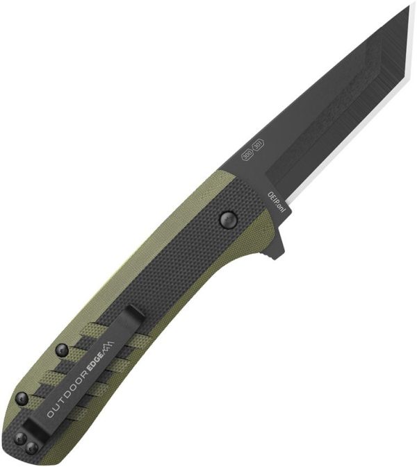 Outdoor Edge Razor VX4 Folding Knife 3" 420J2 Black Green G10