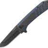 OEVX430CC.jpg Outdoor Edge Razor VX4 Linerlock Blue CF Folding Knife 420J2