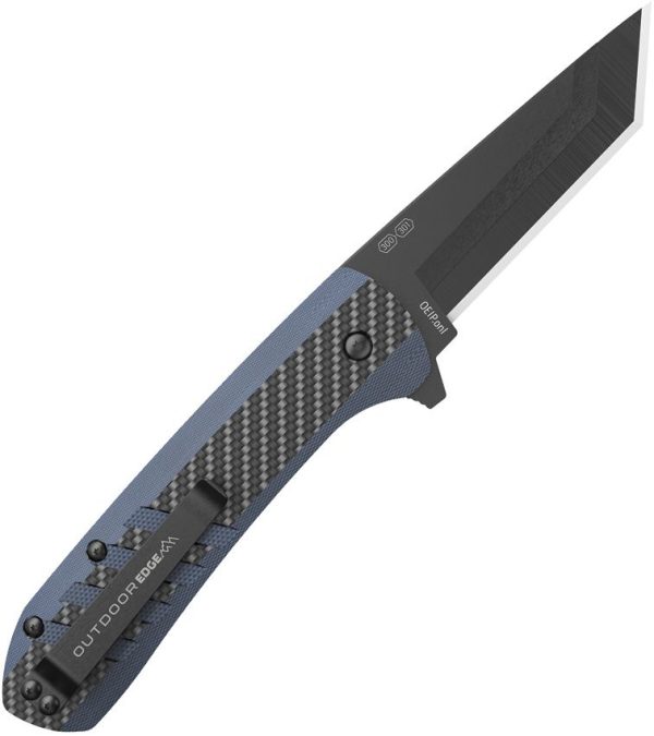 OEVX430CC_add_01.jpg Outdoor Edge Razor VX4 Linerlock Blue CF Folding Knife 420J2