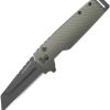 Outdoor Edge Razor XD4 Button Lock Folding Knife 3" 420J2 Green