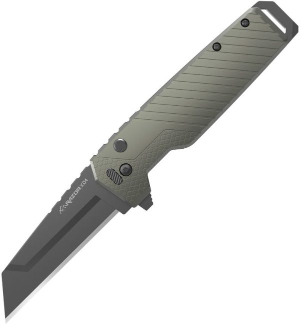 Outdoor Edge Razor XD4 Button Lock Folding Knife 3" 420J2 Green