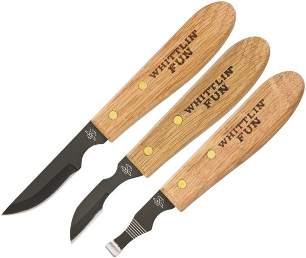 Old Forge 3-Piece Wood Carving Knife Set