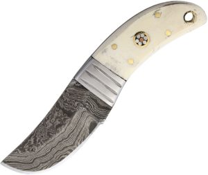Old Forge Damascus Bone Skinner 5.25in