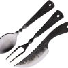 Old Forge Three Piece Eating Set - Steel Utensils