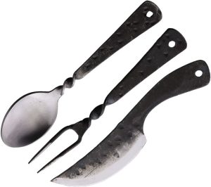 Old Forge Three Piece Eating Set - Steel Utensils