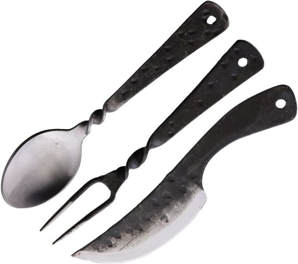 Old Forge Three Piece Eating Set - Steel Utensils