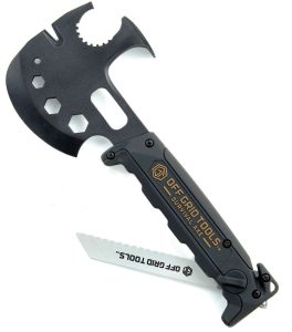 Off Grid Tools Survival Axe 11.5 inches Black ABS 420SS
