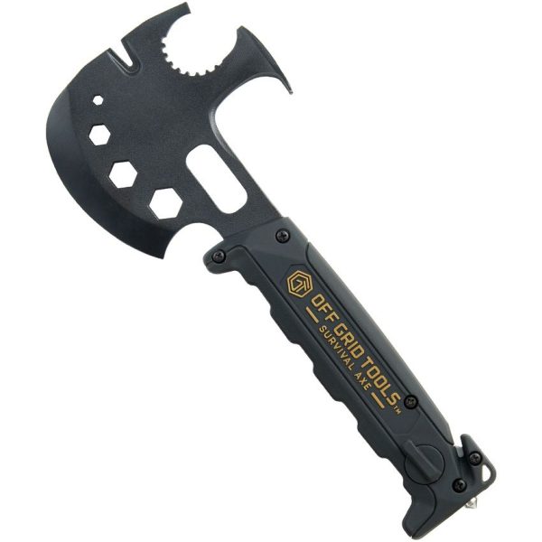 Off Grid Tools Survival Axe 11.5 inches Black ABS 420SS