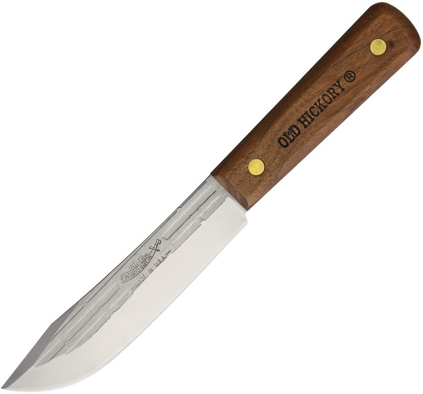 Old Hickory 5.5" Carbon Steel Hunting Knife with Leather Sheath