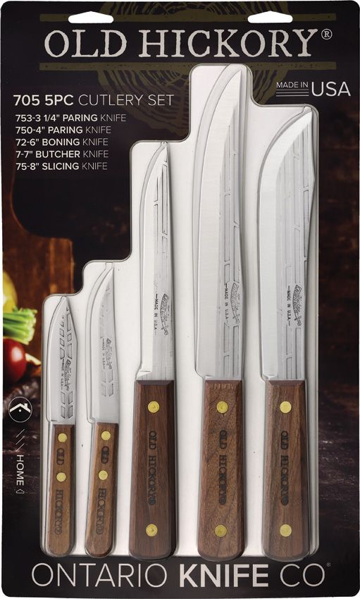 OH705.jpg Old Hickory Kitchen Set 5-Piece Carbon Steel