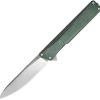 Oknife AION Linerlock Folding Knife Green Micarta 14C28N