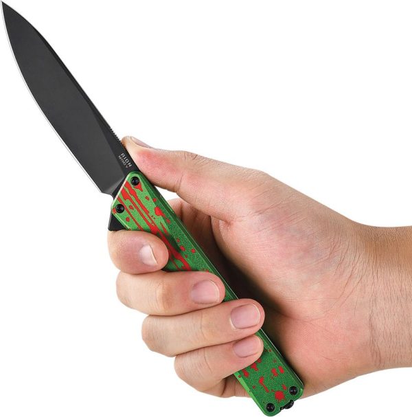 Oknife AION Linerlock Folding Knife Zombie Green Nitro V