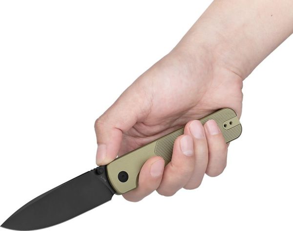 Oknife Duron Framelock Green Folding Knife Nitro V Steel