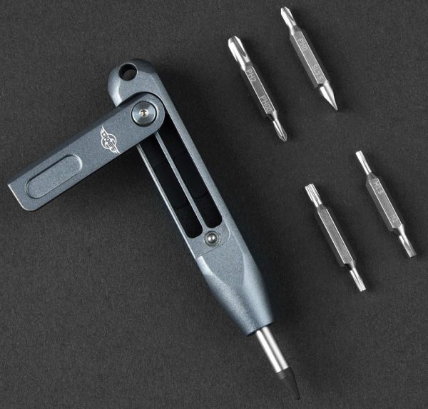 Oknife Otacle D1 Lite Blue Titanium Hex Bit Tool