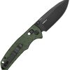 Oknife Rubato 3 Rail Lock Drop Point OD Green