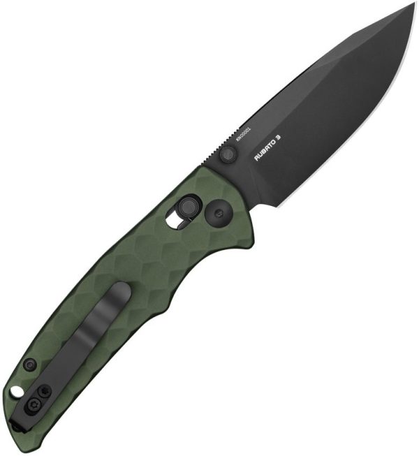 Oknife Rubato 3 Rail Lock Drop Point OD Green