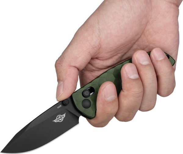 Oknife Rubato 3 Rail Lock Drop Point OD Green
