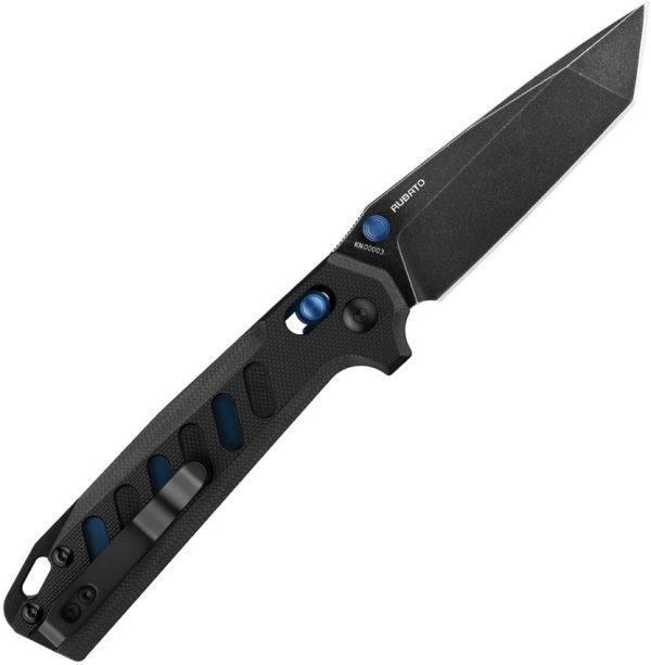 Oknife Rubato Rail Lock Tanto Black Blue G10