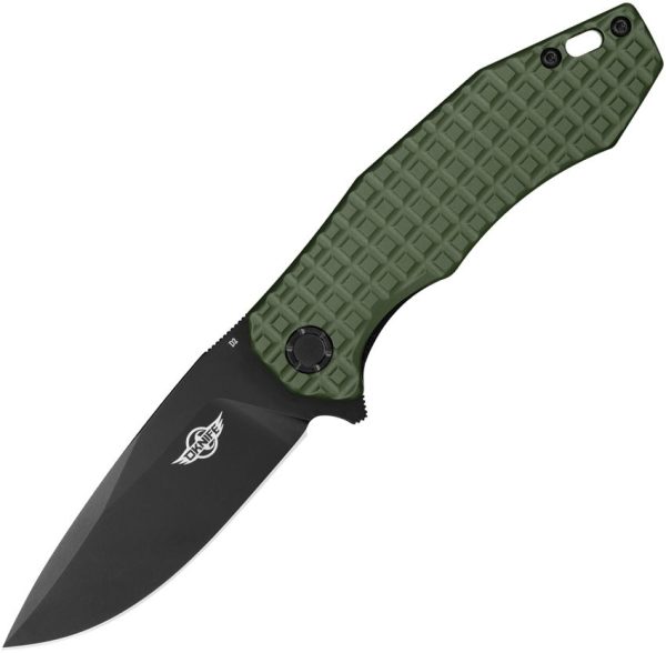 Oknife Spurdog Linerlock D2 OD Green Aluminum