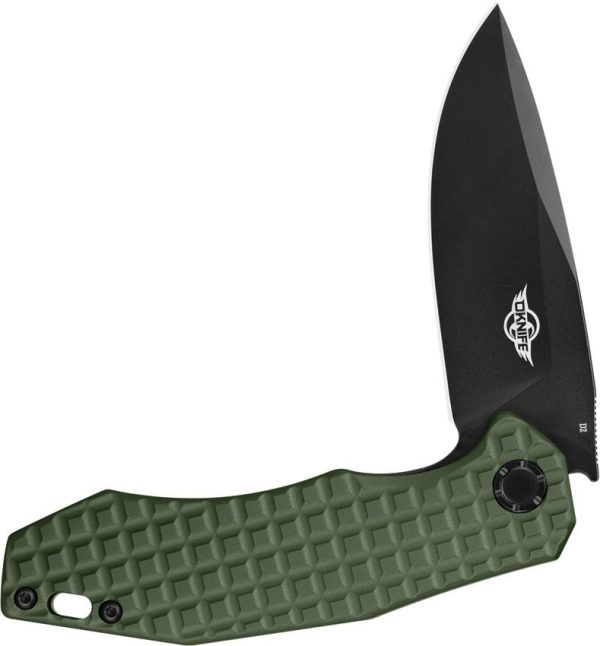 Oknife Spurdog Linerlock D2 OD Green Aluminum