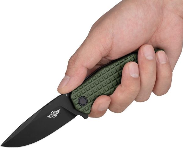 Oknife Spurdog Linerlock D2 OD Green Aluminum