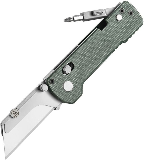Oknife Otacle U1 Pro Rail Lock - Green Micarta