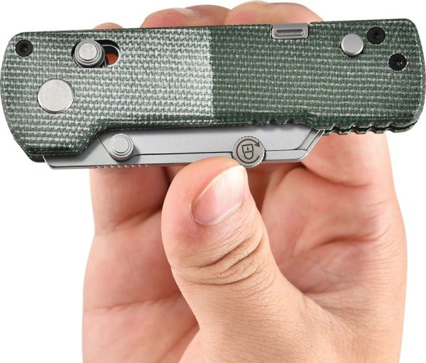 Oknife Otacle U1 Pro Rail Lock - Green Micarta