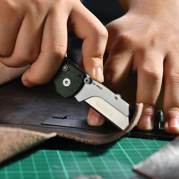Oknife Otacle U1 Pro Rail Lock - Green Micarta