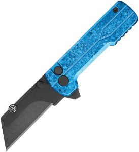 Oknife Otacle U1 Ultra Button Lock Folding Knife Snowflake Blue