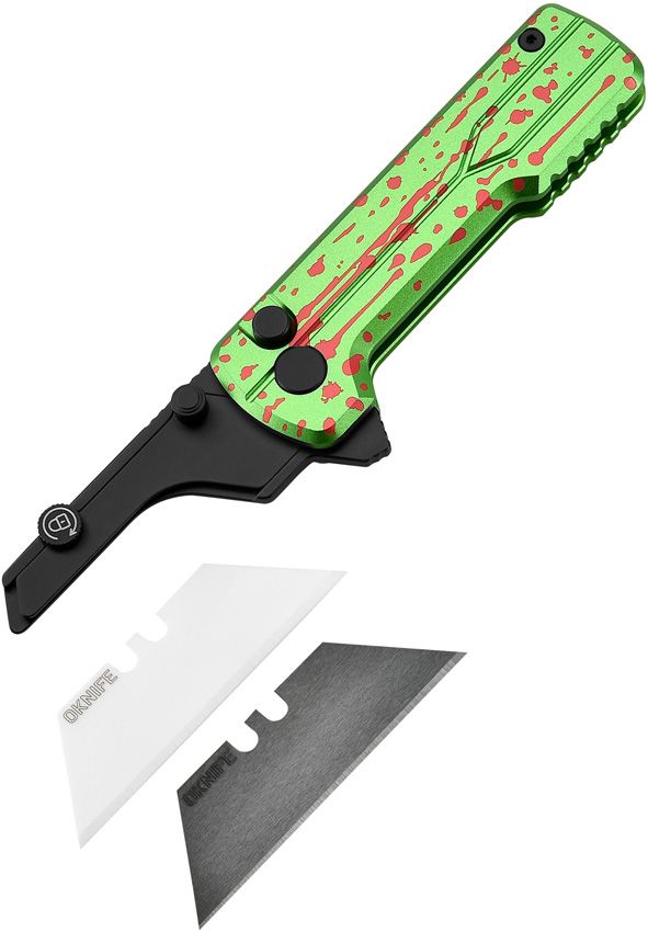 Oknife Otacle U1 Ultra Button Lock - Zombie Green