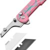 Oknife Otacle U1 Ultra Button Lock Folding Knife Zombie Pink