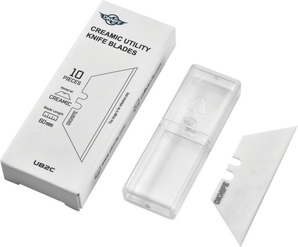 Oknife Ceramic Utility Blades White - Pack of 10
