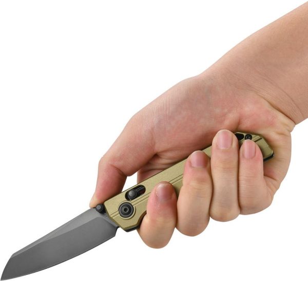 Oknife XEN Rail Lock Olive Folding Knife Nitro V Sheepsfoot