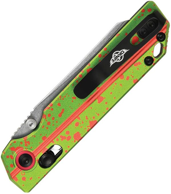 Oknife XEN Rail Lock Folding Knife Nitro V Zombie Green Ken Onion