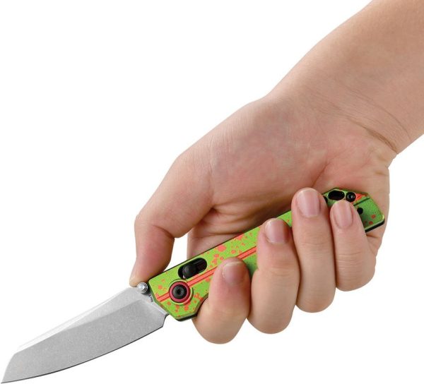 Oknife XEN Rail Lock Folding Knife Nitro V Zombie Green Ken Onion