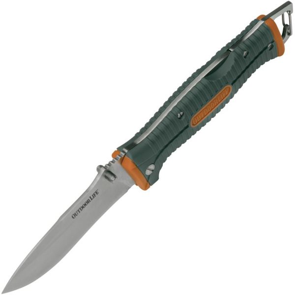 Outdoor Life Lockback Folding Knife - Orange Nylon