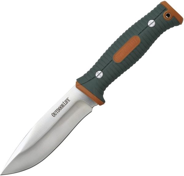 Outdoor Life Fixed Blade Knife - Orange Nylon Handle