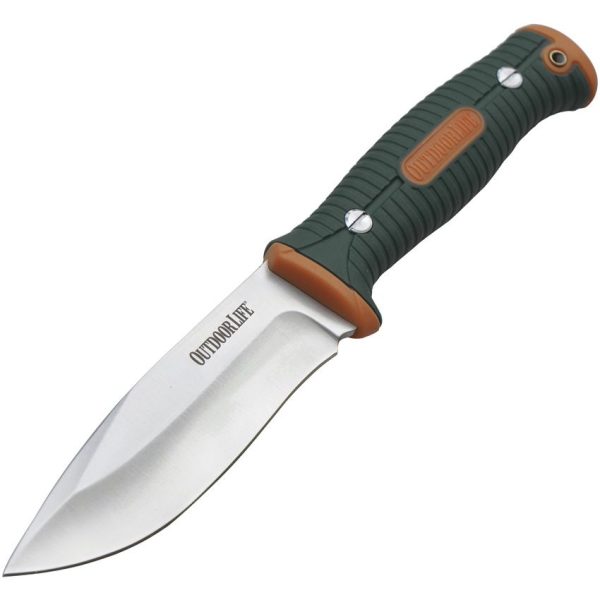 Outdoor Life Fixed Blade Knife - Orange Nylon Handle