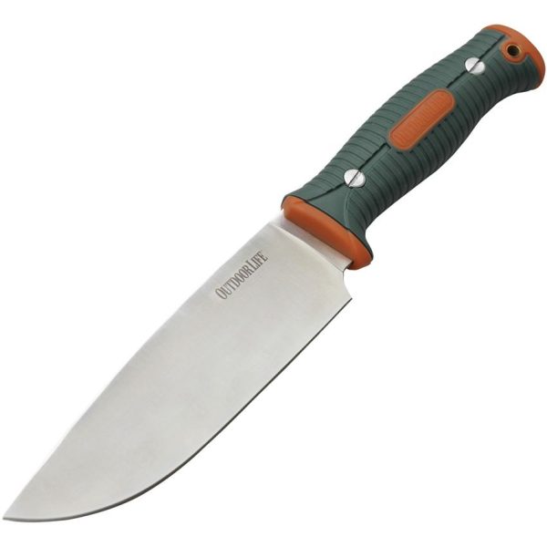 Outdoor Life Fixed Blade Knife - Large Orange Handle