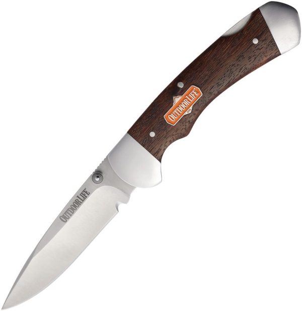 Outdoor Life Wood Lockback Cocobolo Drop Point Knife