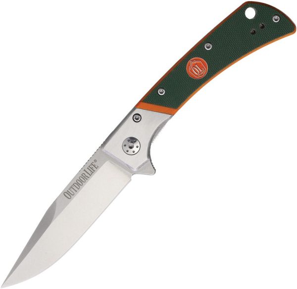 Outdoor Life NOBO EDC Linerlock Folding Knife D2 Green G10