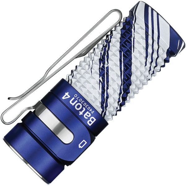 Olight Baton 4 Rechargeable Flashlight - Arctic Flame