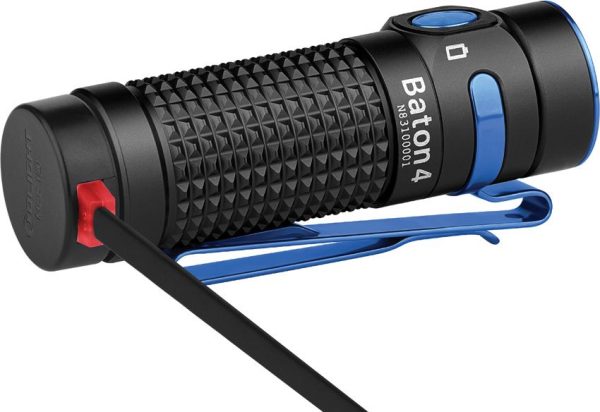 Olight Baton 4 Rechargeable Flashlight - Black