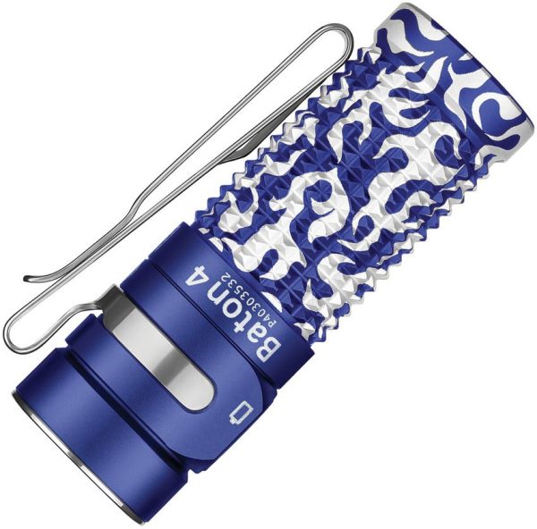 Olight Baton 4 Rechargeable Flashlight - Phantom Blue