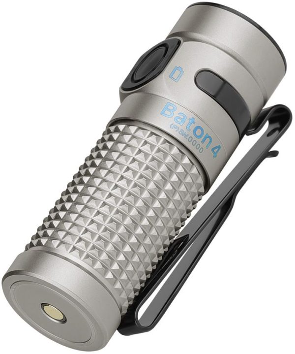 Olight Baton 4 Ti Rechargeable Flashlight - Titanium