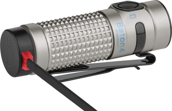 Olight Baton 4 Ti Rechargeable Flashlight - Titanium