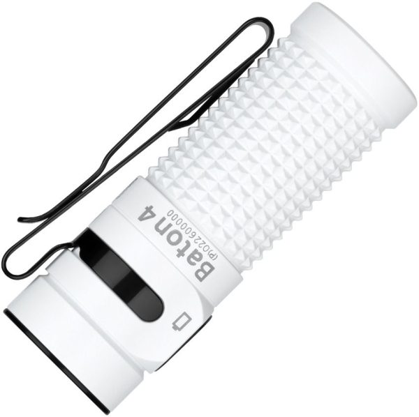 Olight Baton 4 Rechargeable Flashlight - White